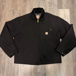 Vintage Carhartt Detroit Jacket Size XL Tall Made in USA J001 BLK Blanket Lined